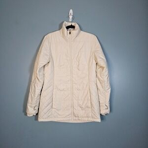 Columbia Omni Heat Interchange Insulated Quilted Jacket Cream Beige Women's M